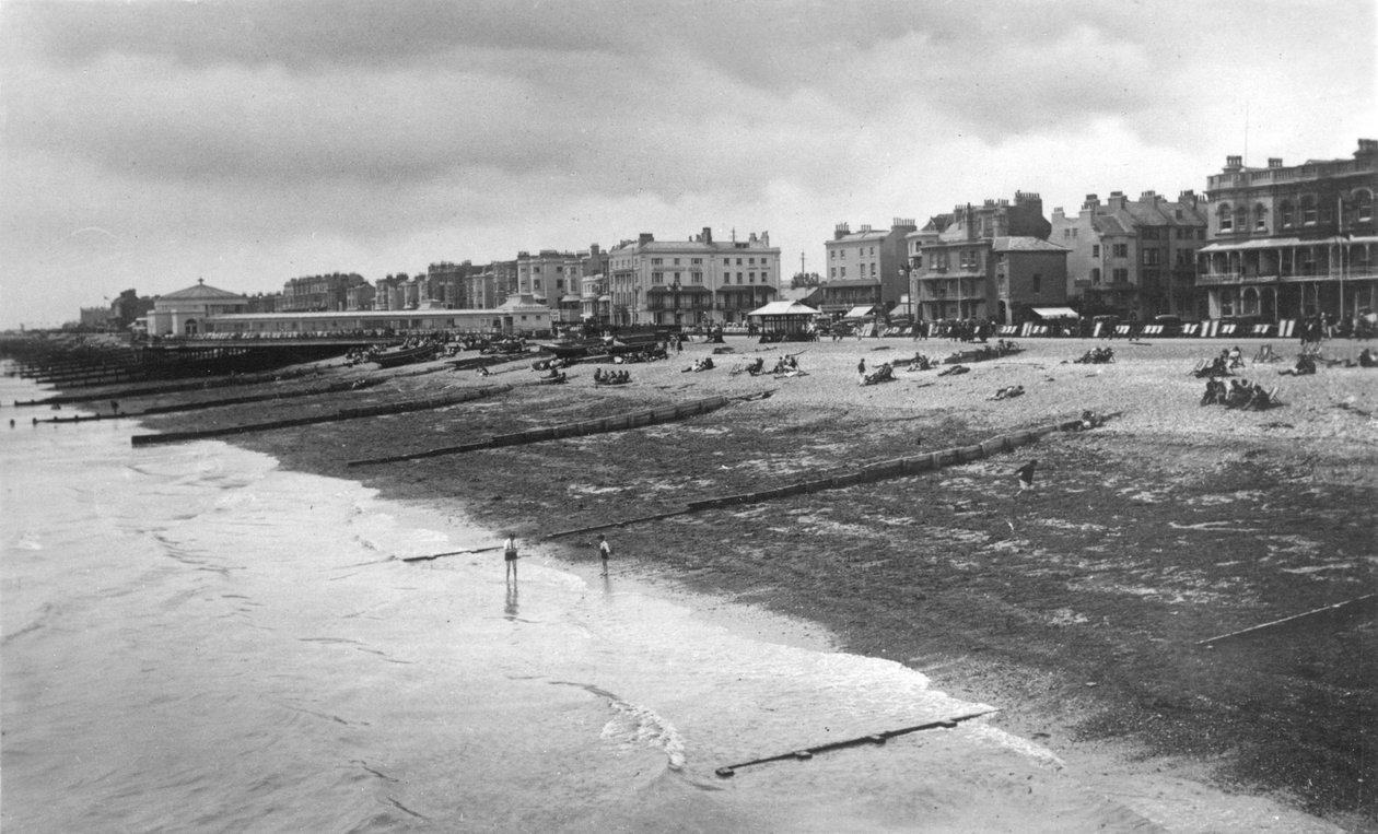 Läntinen merenranta, Worthing, West Sussex, 1900-1920-luku tekijältä Unbekannt