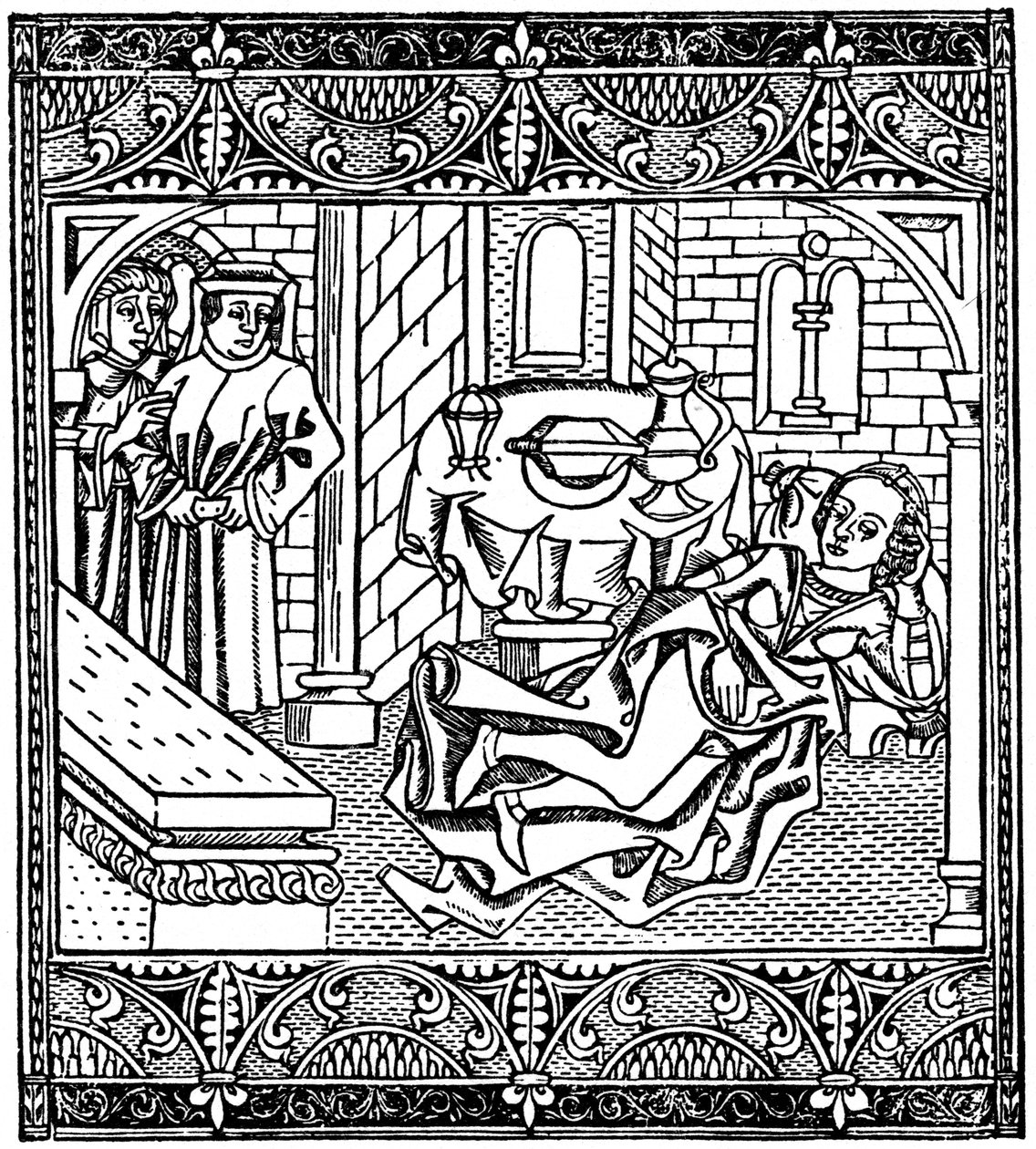 Xanthusin vaimo nukkumassa, 1485 1964 tekijältä Unbekannt