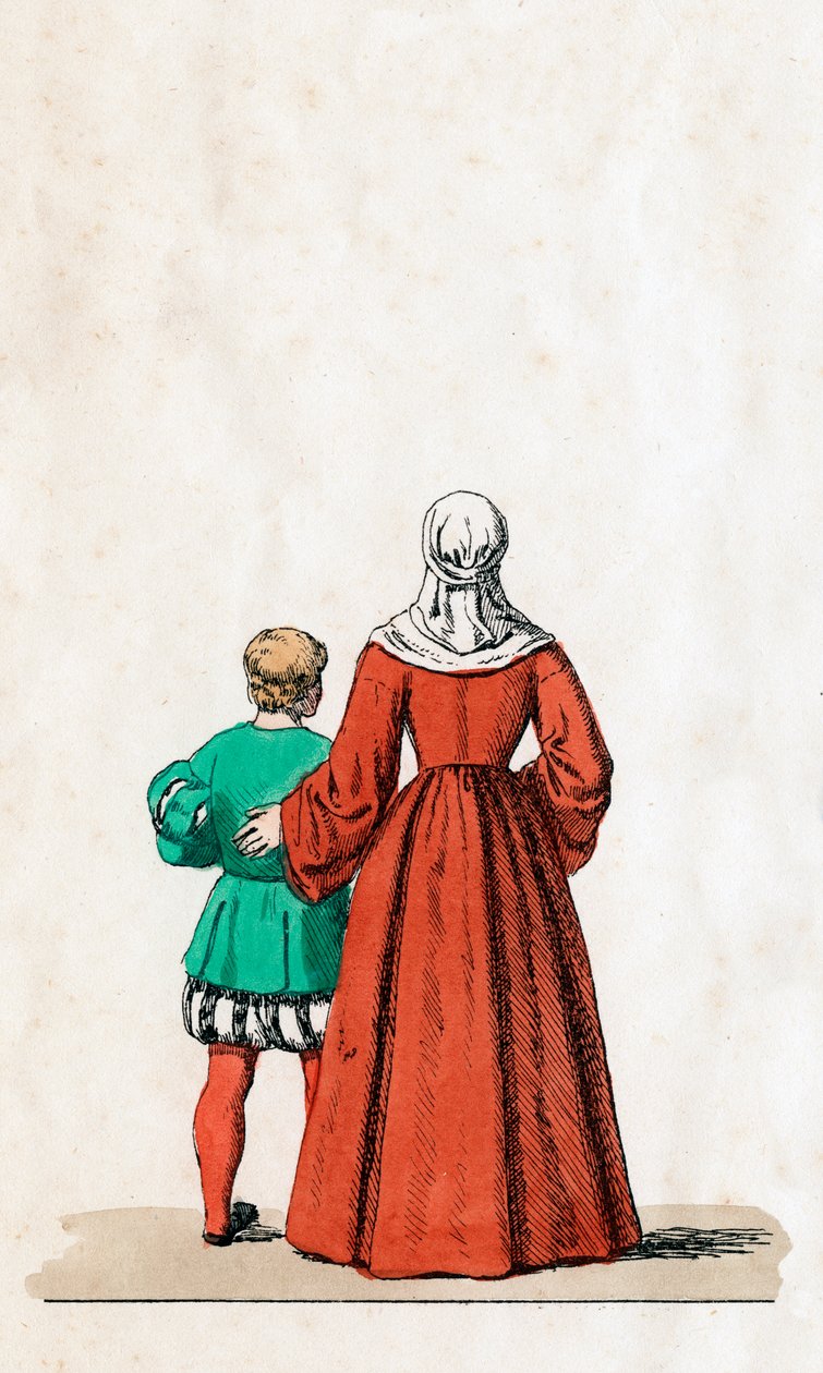 Teatterin pukusuunnittelua Shakespearen näytelmään, Henry VIII, 1800-luku tekijältä Unbekannt
