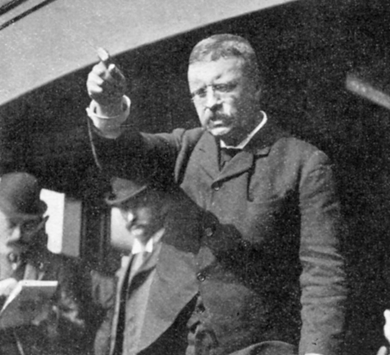 Theodore Roosevelt puhumassa kokouksessa New Yorkin osavaltiossa, 1901 tekijältä Unbekannt