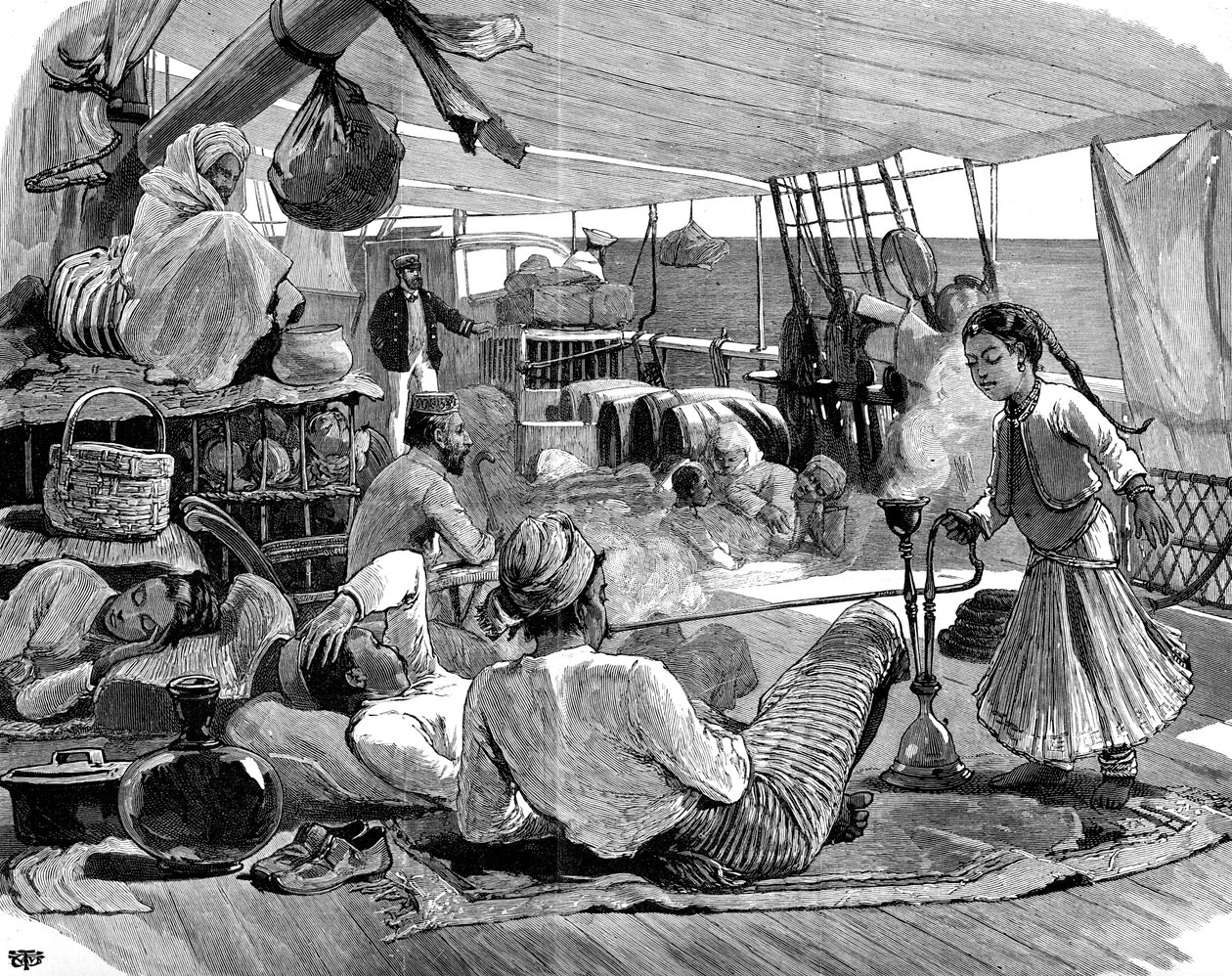 Kolmas luokka Kilwa-aluksella, Brindisistä Burmaan, 1886 tekijältä Unbekannt