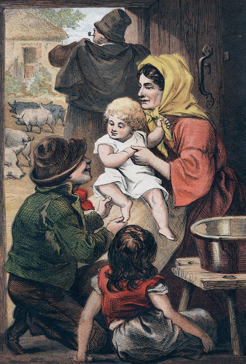 Tämä pieni sika..., lasten huvirimi, c1860 tekijältä Unbekannt