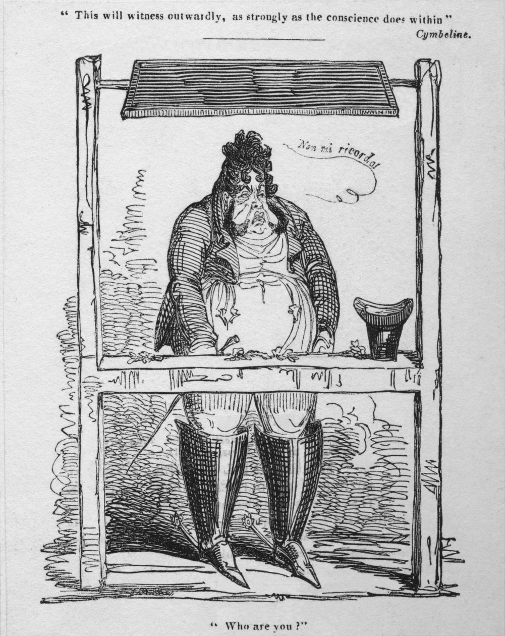 Tämä todistaa ulkoisesti, yhtä vahvasti kuin omatunto sisällä, Cymbeline, c1820. tekijältä Unbekannt