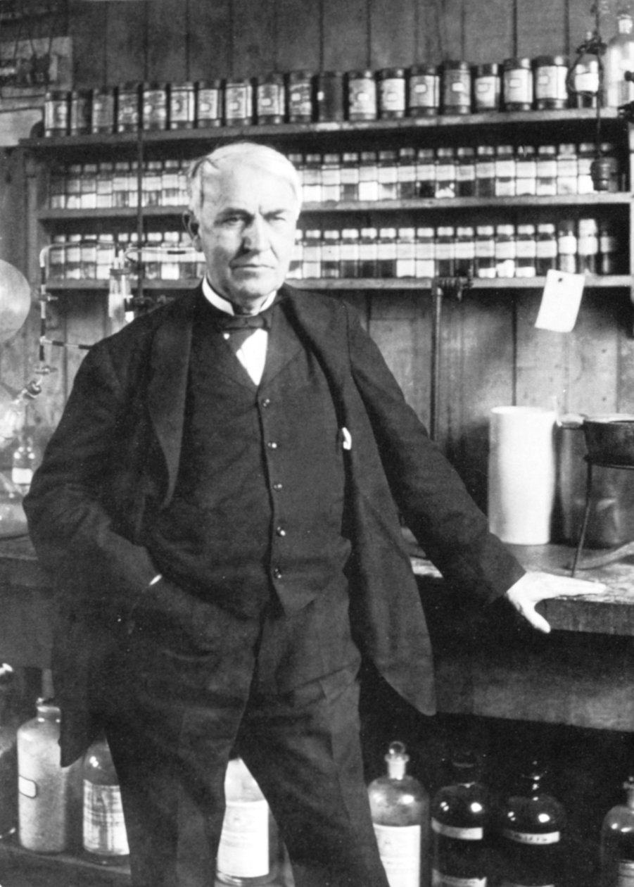 Thomas Alva Edison Menlo Parkissa 1880-luvun lopulla tekijältä Unbekannt