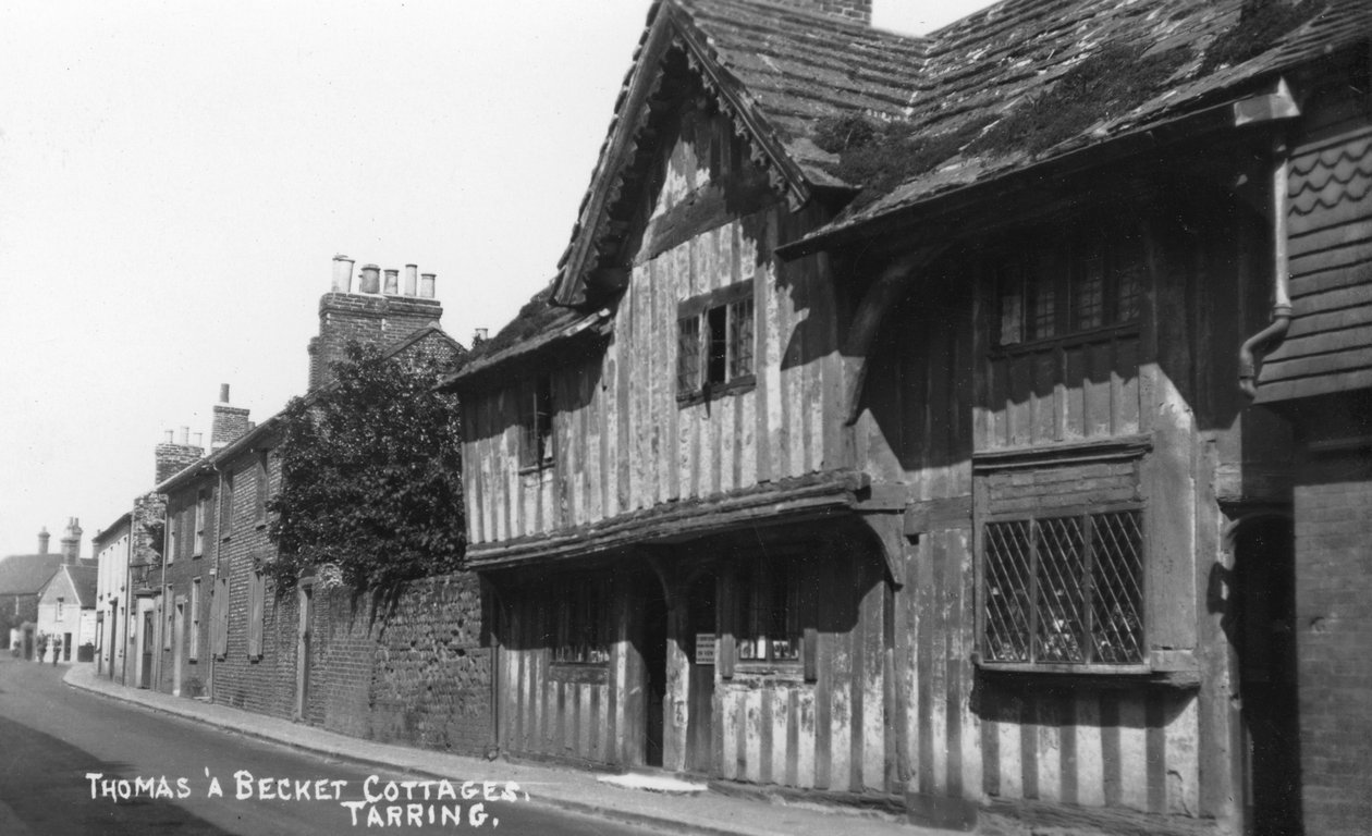 Thomas Becketin mökit, Tarring, Worthing, West Sussex, 1900-1920-luku tekijältä Unbekannt