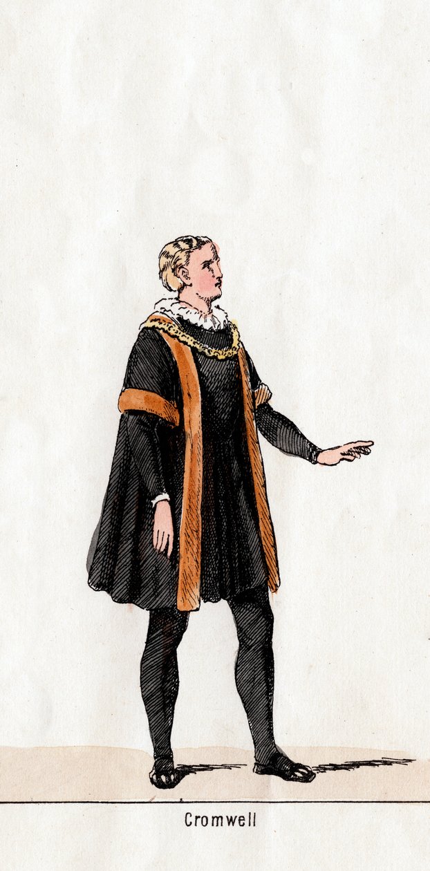 Thomas Cromwell, pukusuunnittelu Shakespearen näytelmään, Henry VIII, 1800-luku tekijältä Unbekannt
