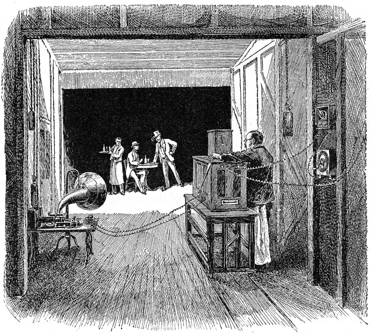 Thomas Edisonin Kinetograph Theatre, c1891 tekijältä Unbekannt