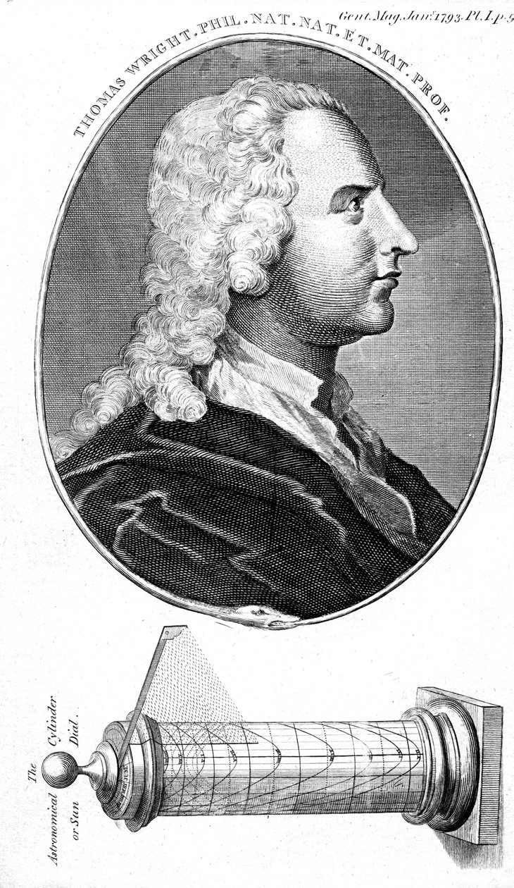 Thomas Wright, englantilainen tähtitieteilijä, tieteellisten instrumenttien valmistaja ja opettaja, 1793 tekijältä Unbekannt