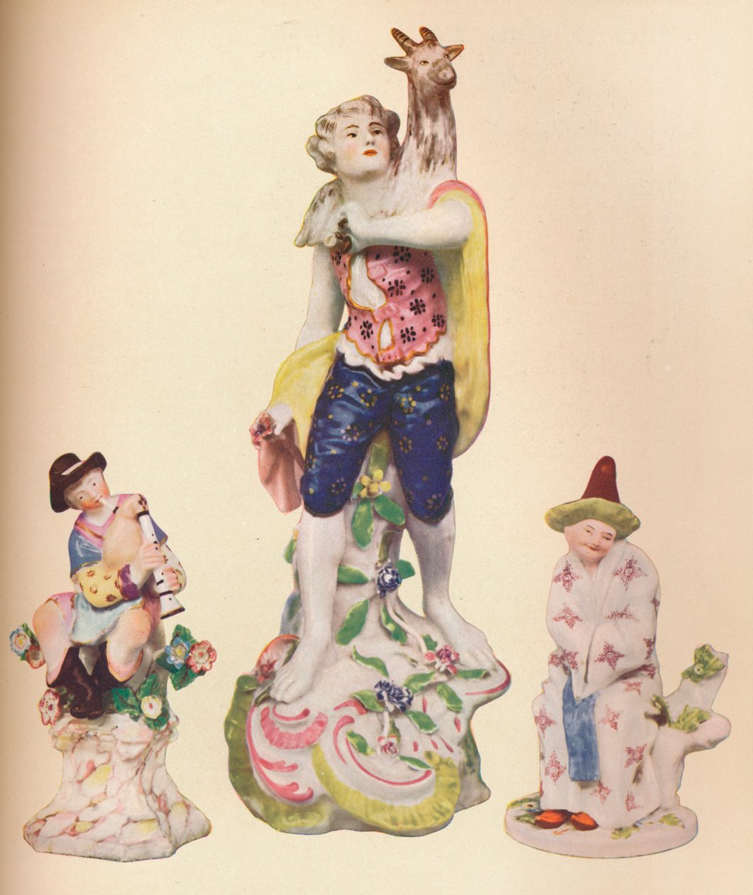 Kolme kiinalaista hahmoa Wallace Elliot -kokoelmasta, c1775 tekijältä Unbekannt