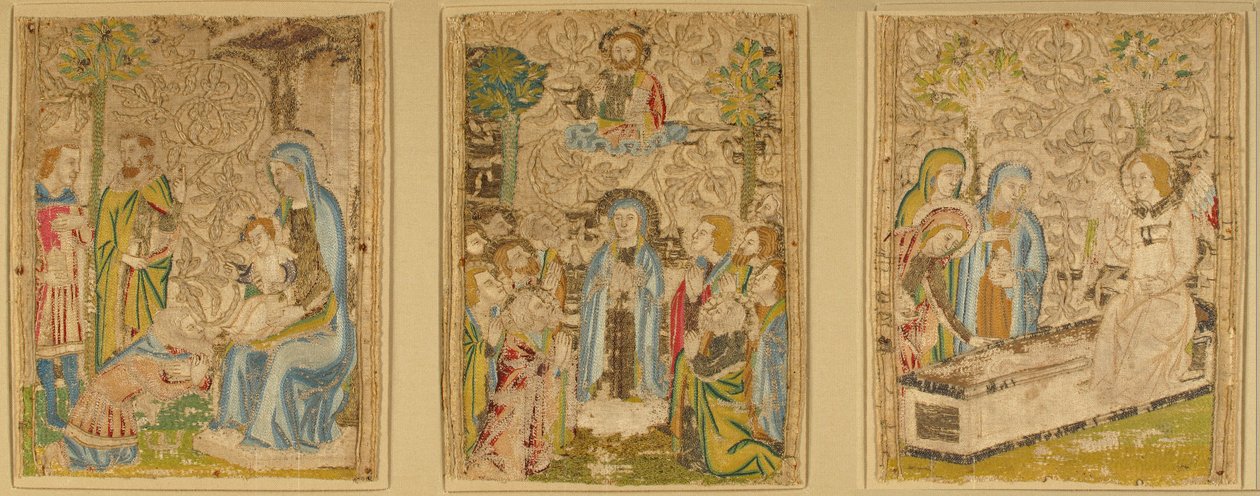 Kolme paneelia, italialainen, 1300-luvun loppu. tekijältä Unbekannt