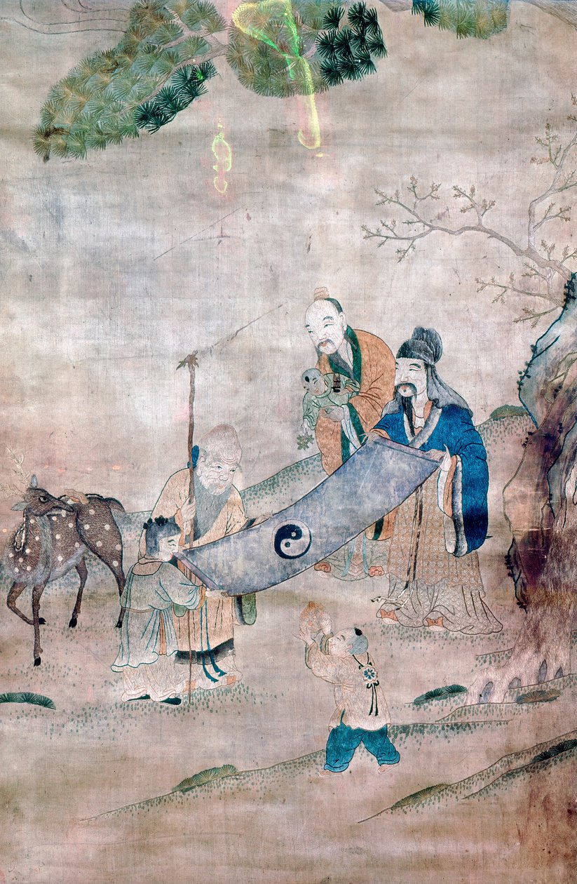Kolme Tai Chin viisasta, kiina, 1600- tai 1700-luku tekijältä Unbekannt