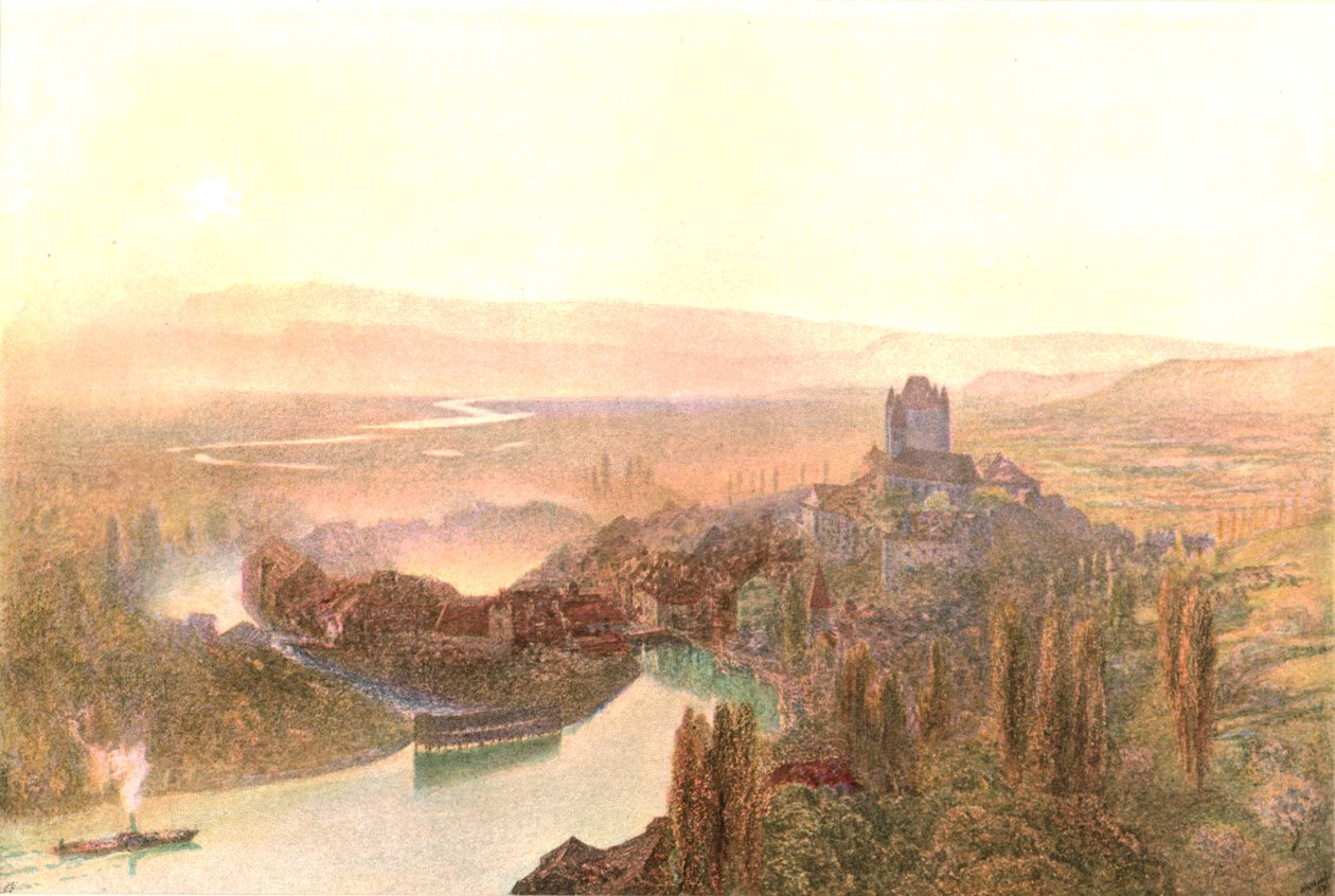 Thun, ilta, c1870, c1900. tekijältä Unbekannt