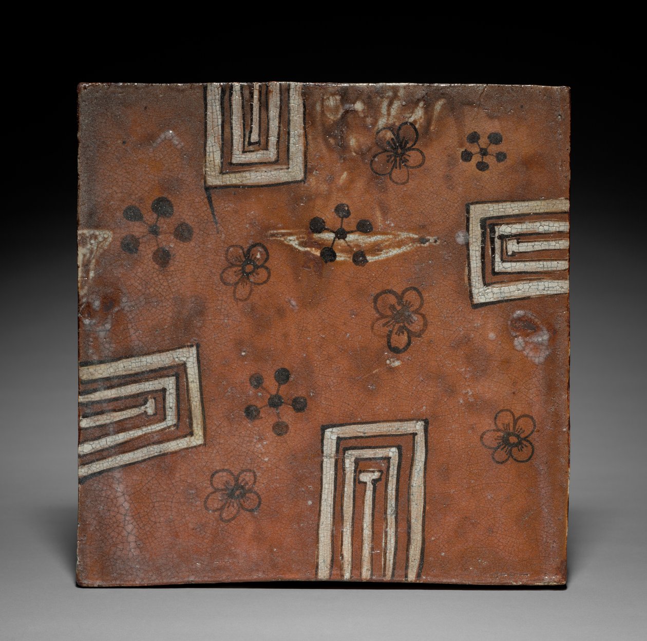 Laatat: Red Oribe Ware, Platform for Tea in Summer, c. 1600. tekijältä Unbekannt