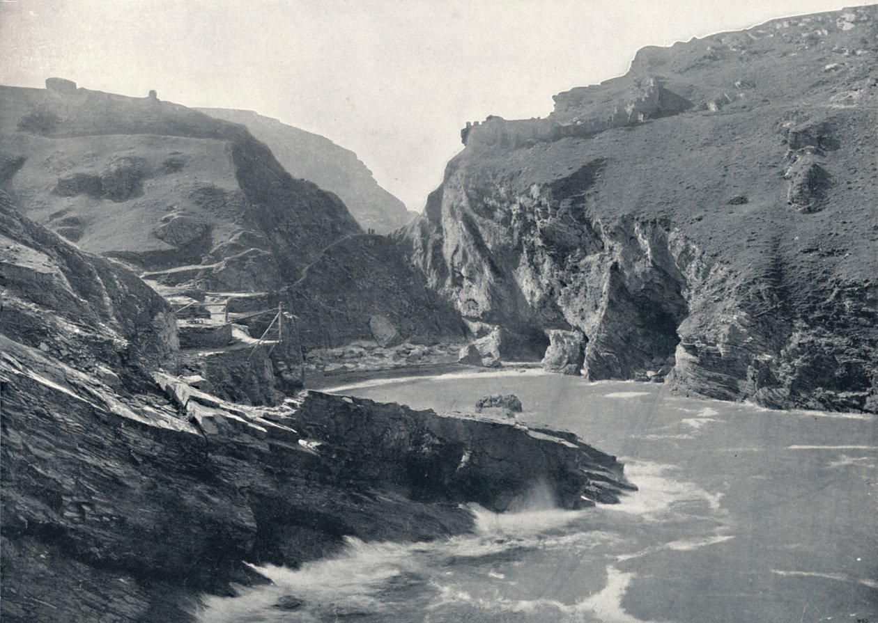 Tintagel - Näytetään King Arthursin linna, 1895 tekijältä Unbekannt