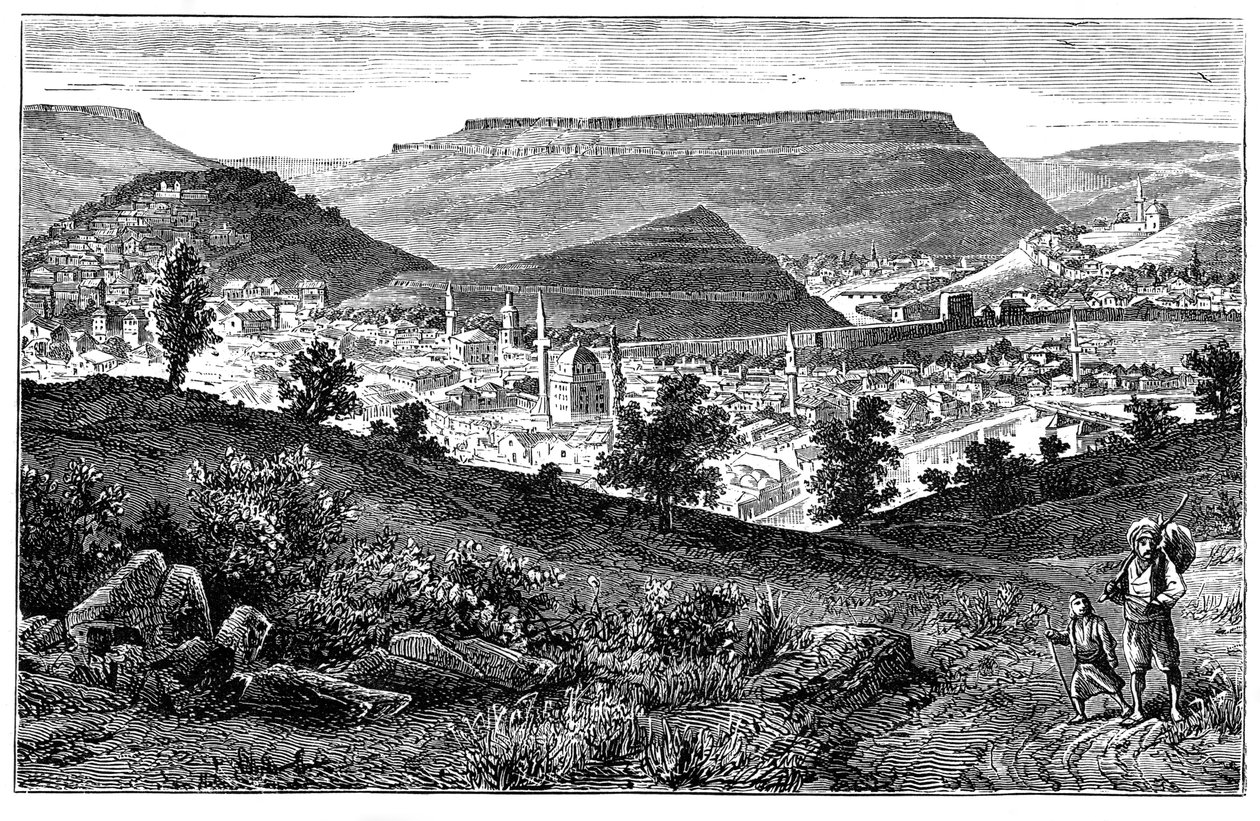 Tirnova, Bulgarian vanha pääkaupunki, vuodelta 1890 tekijältä Unbekannt