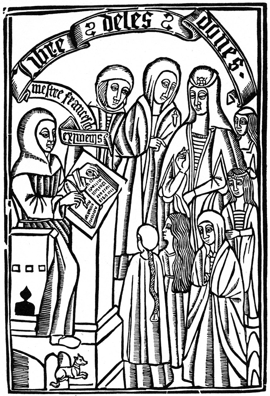 Cardinal Ximenesin Libre de les Donesin nimisivu, Barcelona, 1495, 1964. tekijältä Unbekannt