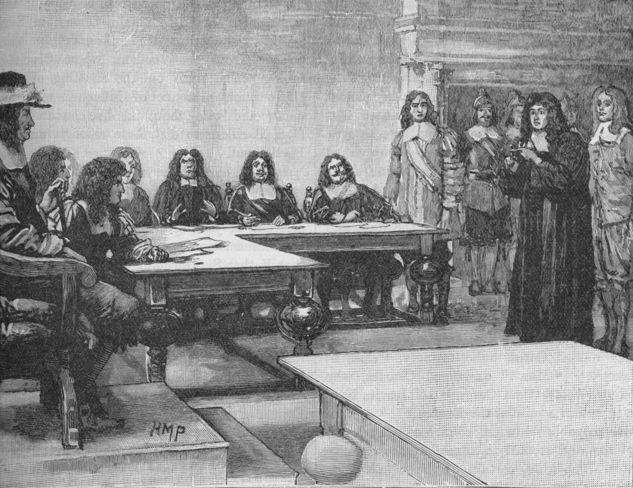 Titus Oates salaisessa neuvoston edessä, 1678 1905 tekijältä Unbekannt