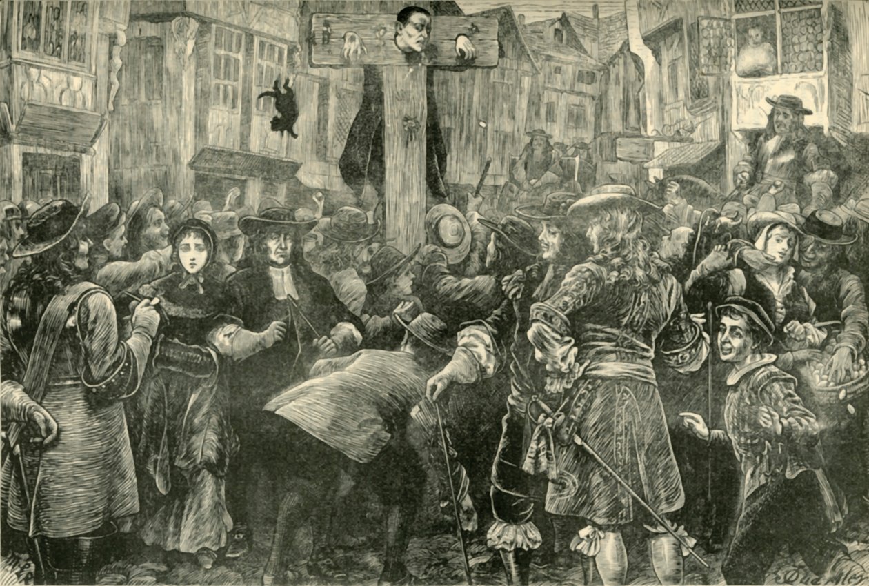 Titus Oates pillerissä, 1685, 1890. tekijältä Unbekannt