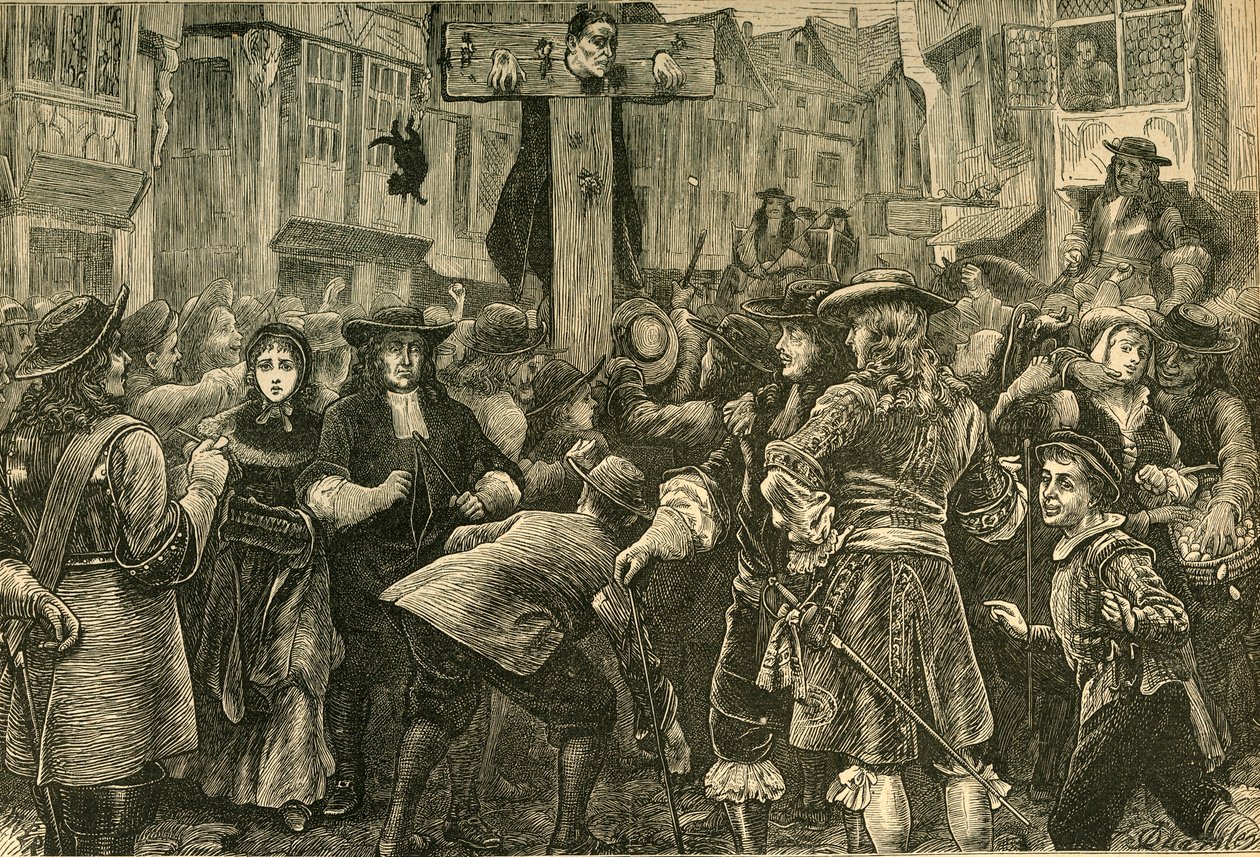 Titus Oates pillerissä, 1685, 1897. tekijältä Unbekannt