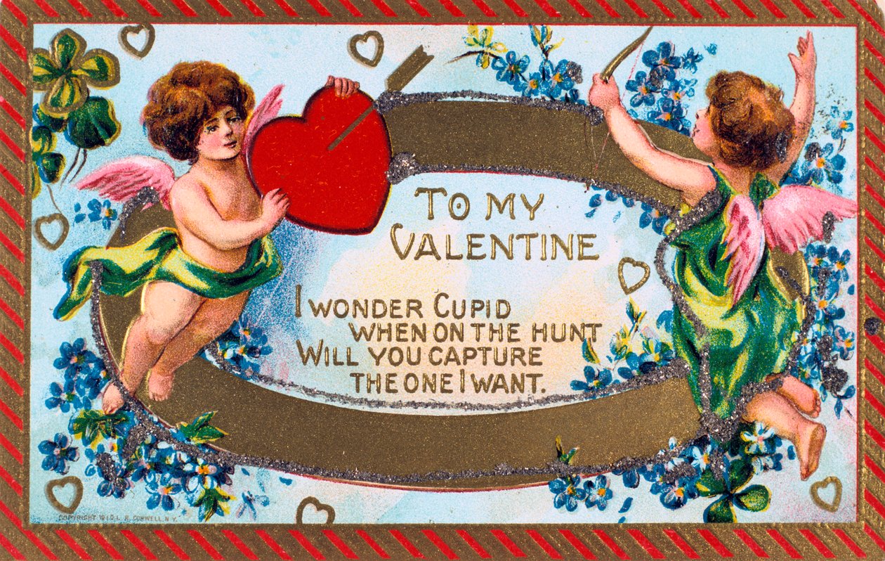 To My Valentine, amerikkalainen ystävänpäiväkortti, c1908 tekijältä Unbekannt