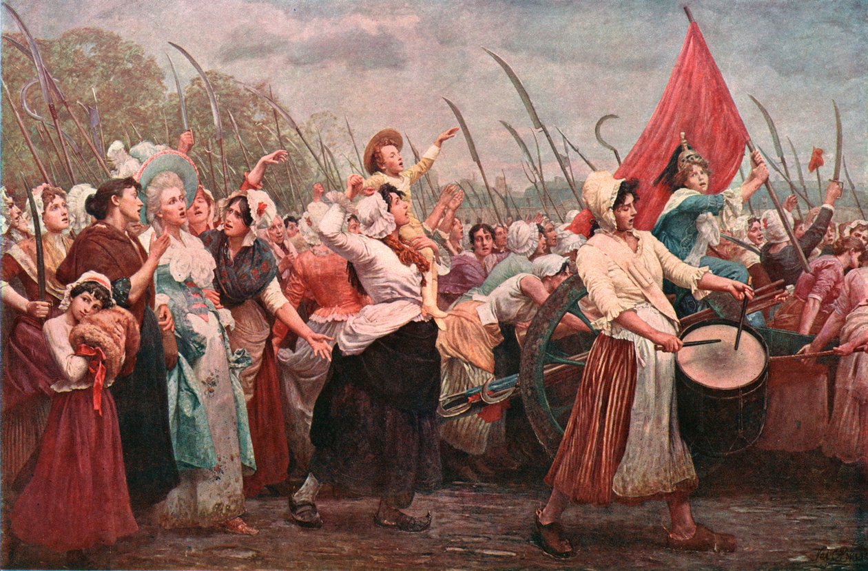 Versailles, tapaus Ranskan vallankumouksessa, c1894, c1902. tekijältä Unbekannt