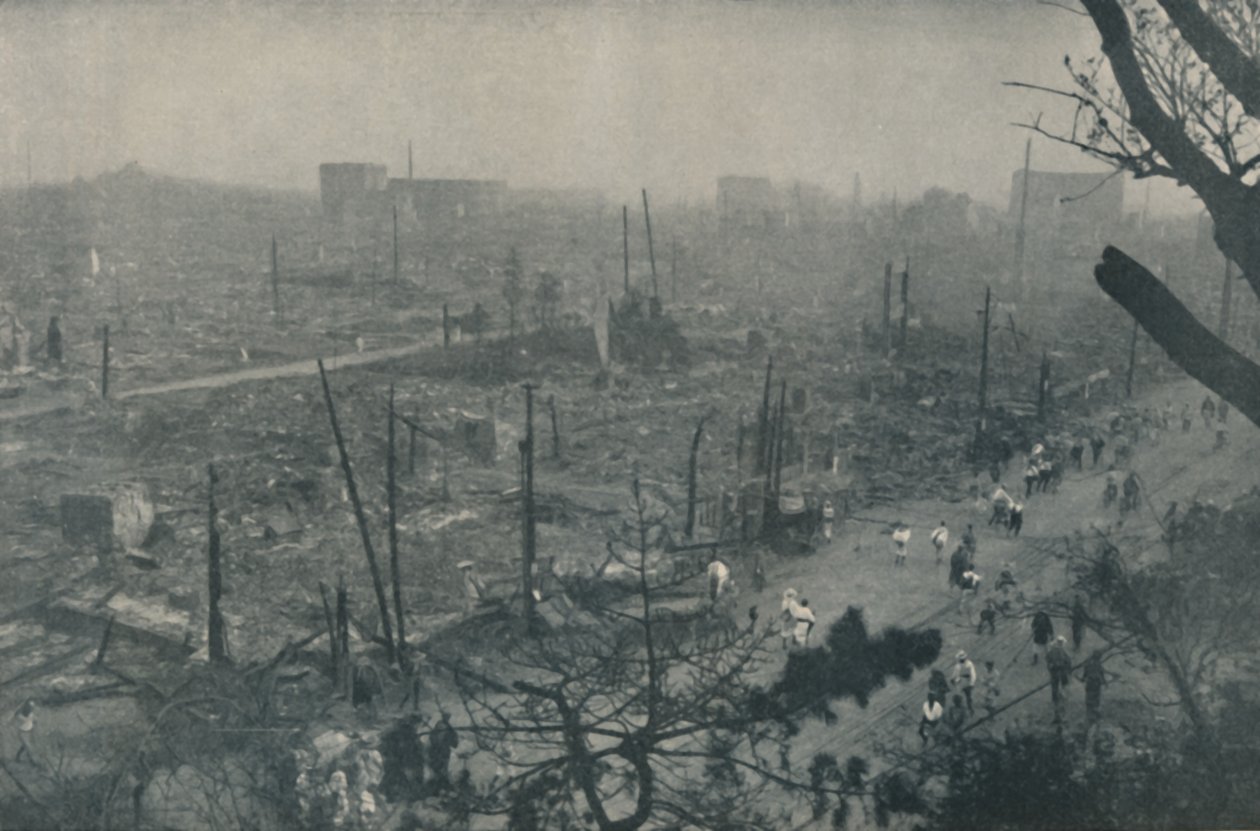 Tokion kytevä hylyn ja tuhkan tasango, vuodelta 1935 tekijältä Unbekannt