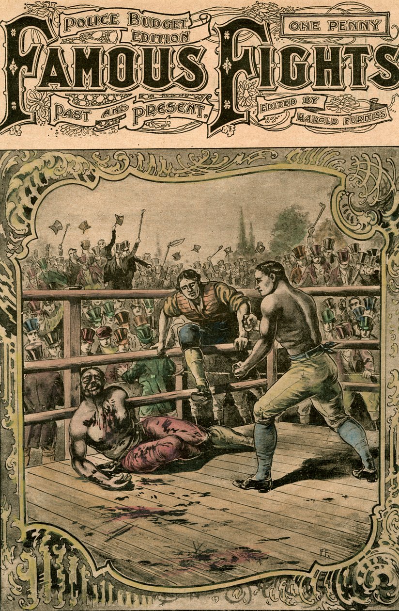 Tom Springsin toinen taistelu Jack Langanin kanssa, 1824 1800-luvun loppu tai 1900-luvun alku tekijältä Unbekannt