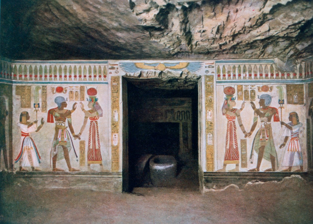 Rameses II:n pojan Amun-her-khepeshefin hauta, Thebes, Egypti, 1900-luku tekijältä Unbekannt