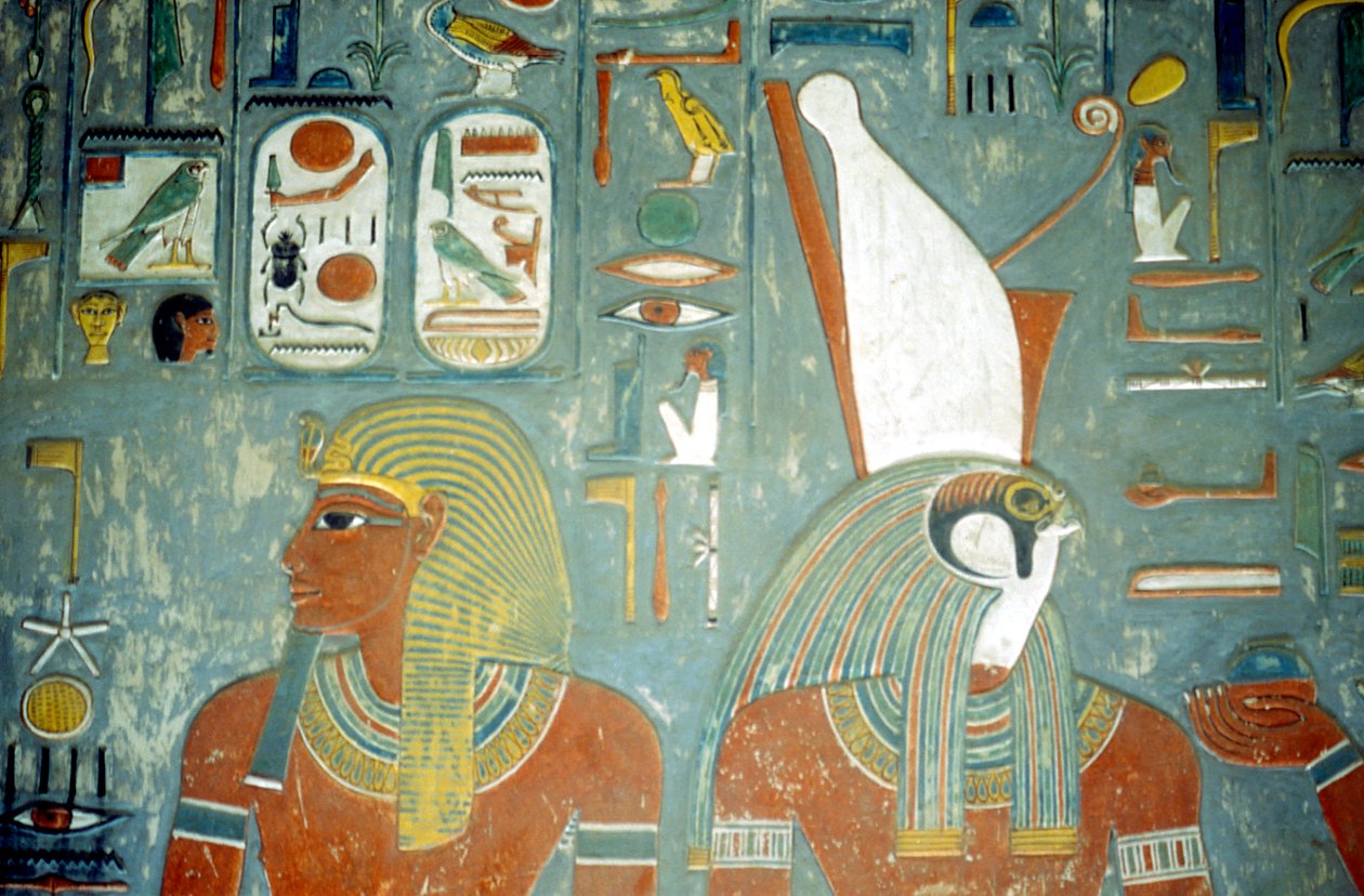Horemhebin, 18. dynastian viimeisen kuninkaan, hauta, muinainen egyptiläinen, n. 1292 eaa. tekijältä Unbekannt