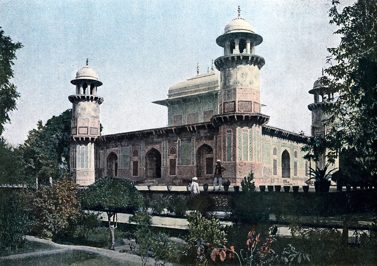 Itimad-Ud-Daulan hauta, Agra, Intia, n. 1890 tekijältä Unbekannt