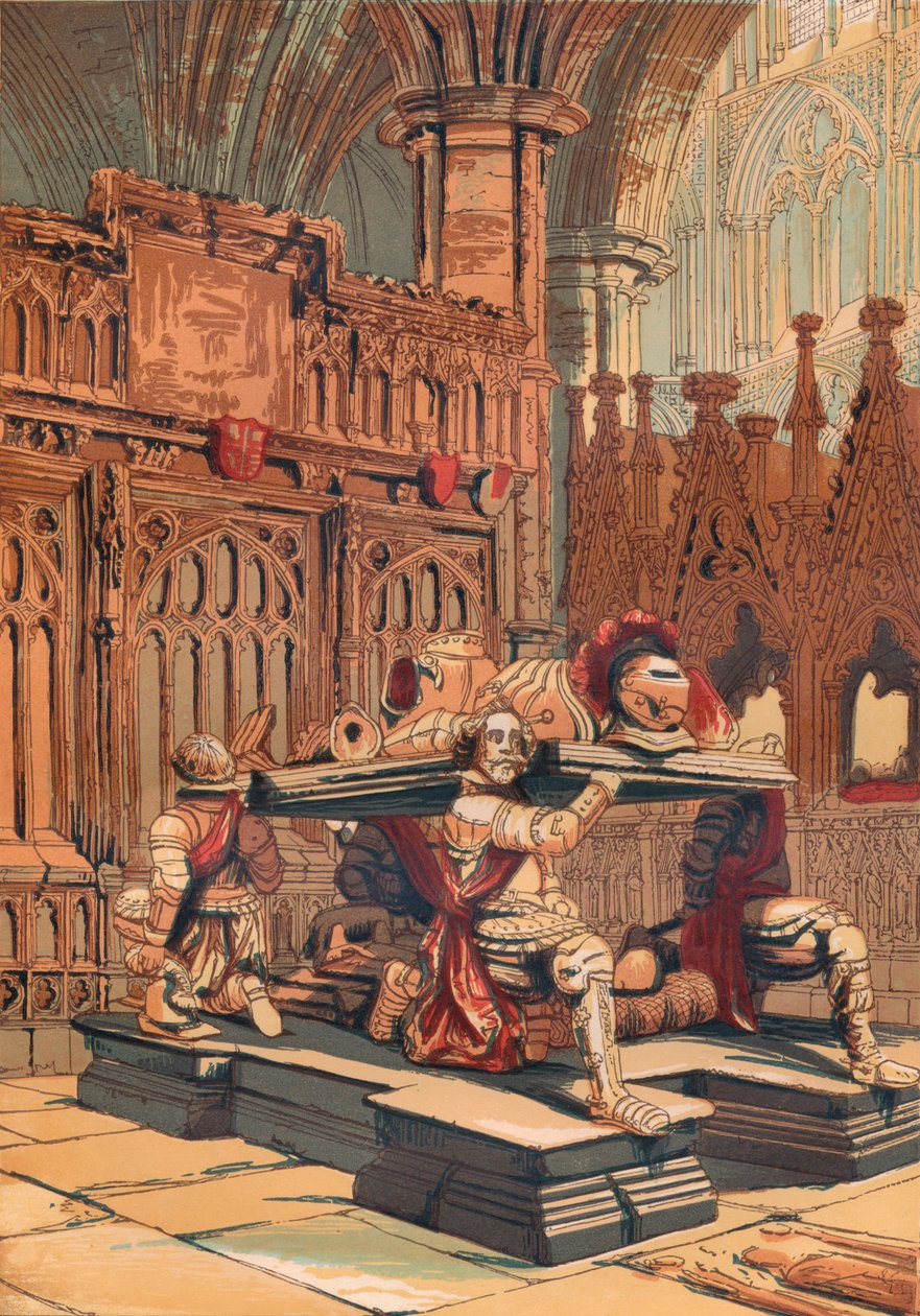 Sir Francis Veren hauta Westminster Abbeyssa, c1845, 1864 tekijältä Unbekannt