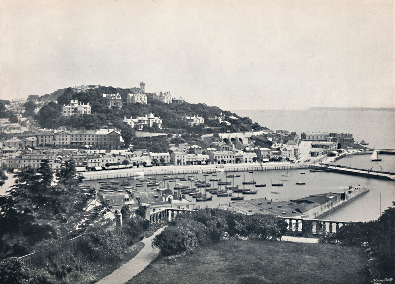 Torquay - Yleisnäkymä Waldron Hilliltä, 1895 tekijältä Unbekannt
