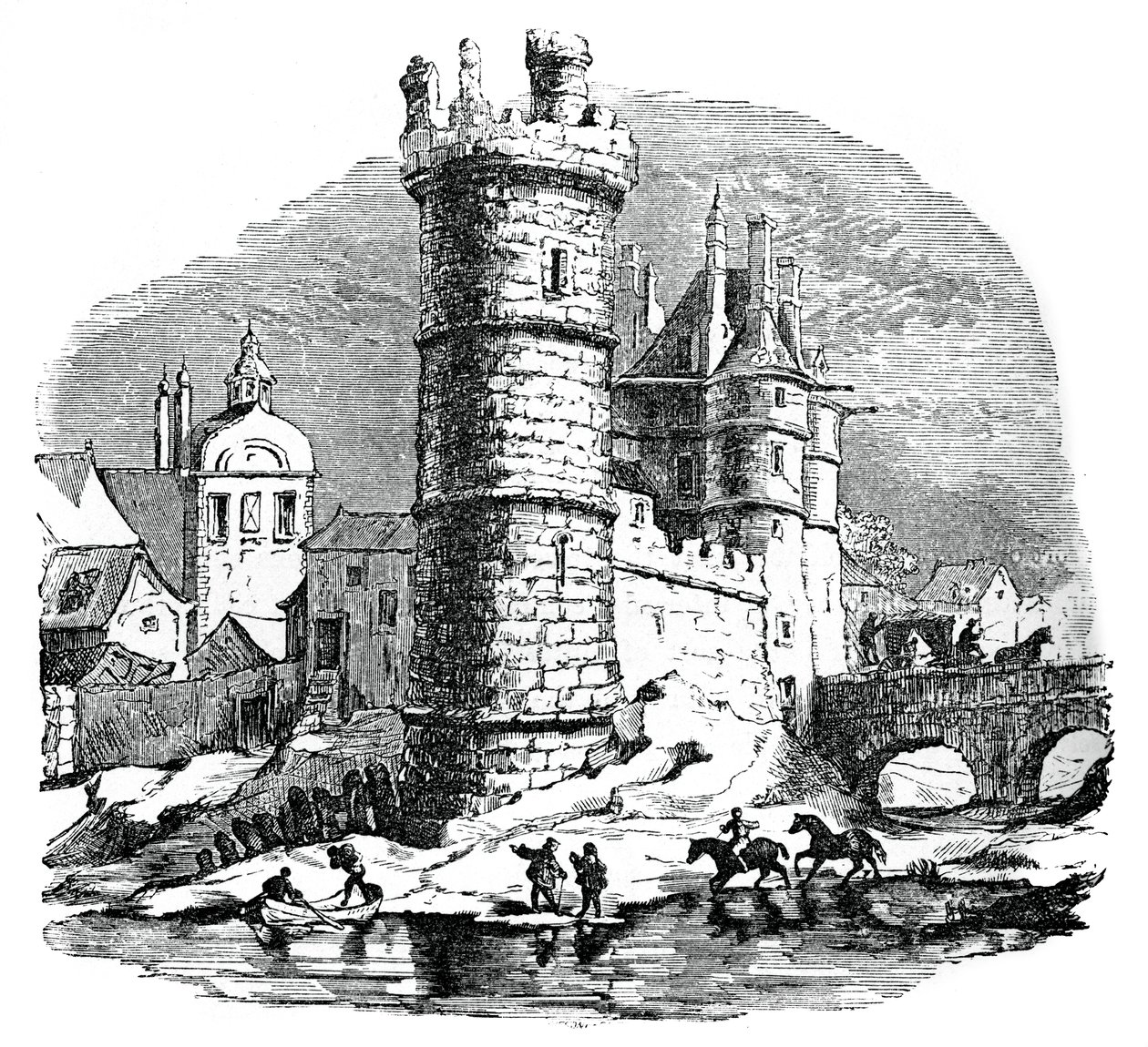 Tour de Nesle, Pariisi, 1600-luku, 1870 tekijältä Unbekannt