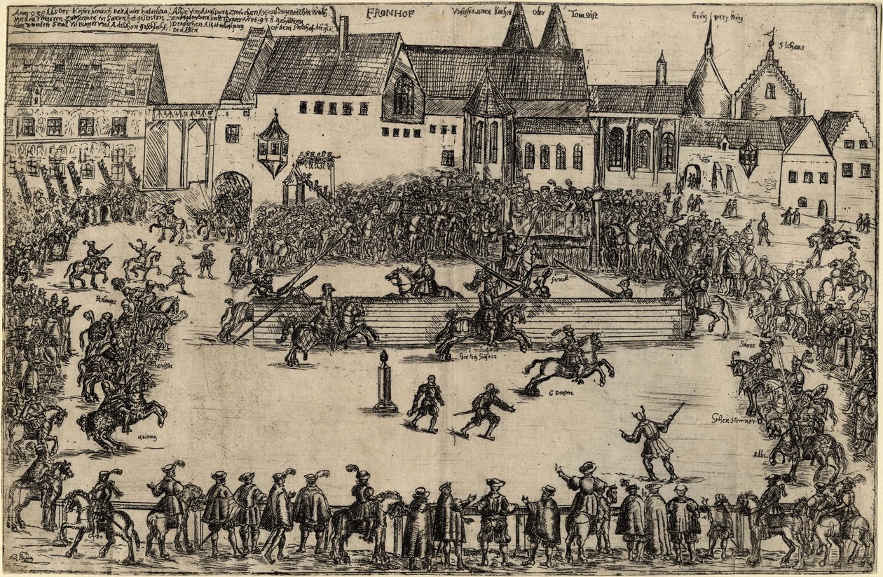 Turnaus Henry I Fowlerin aikaan 938, n. 1575 tekijältä Unbekannt