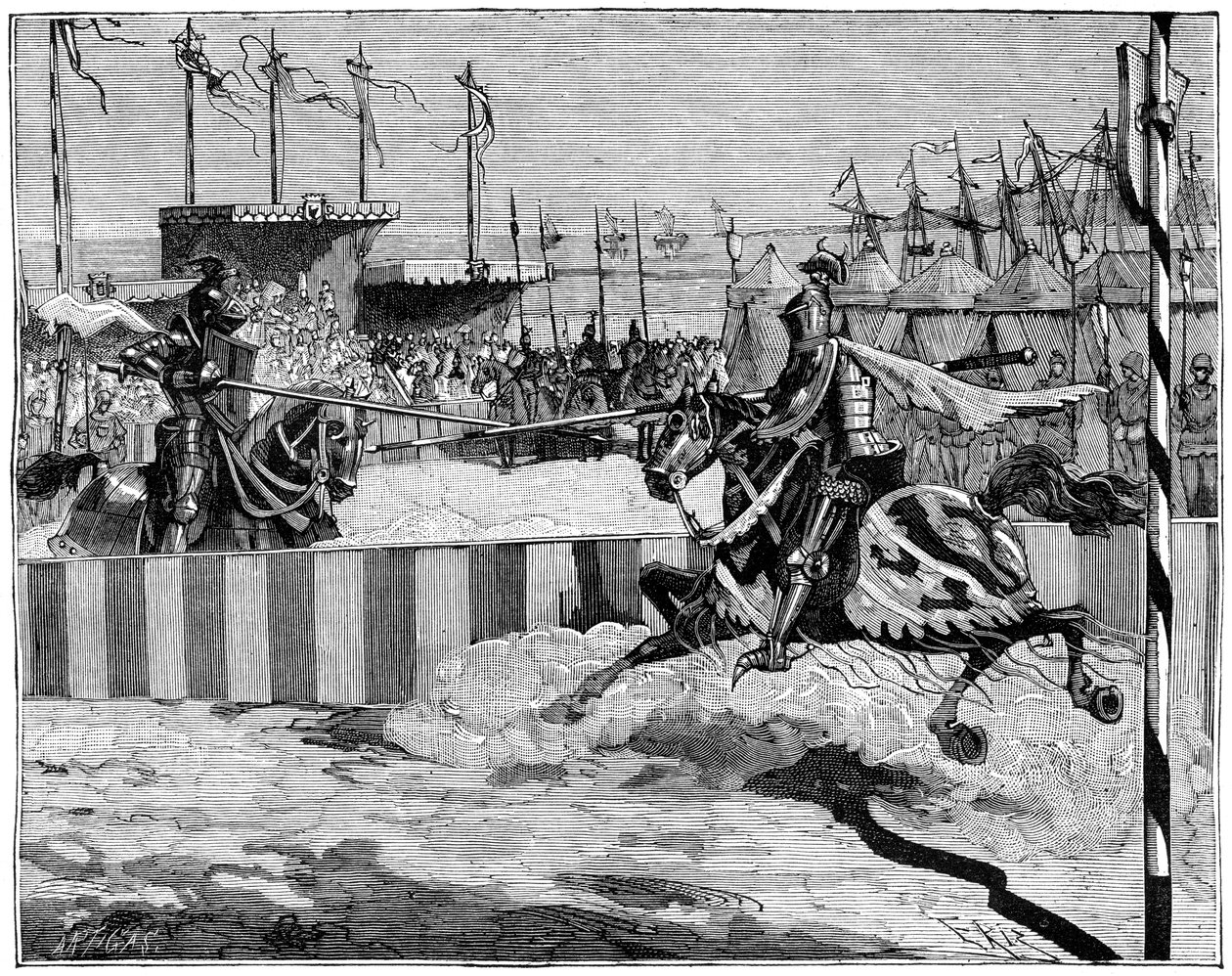 Ludvig II dAnjoun kruunajaisten turnaus, lähellä Calais
