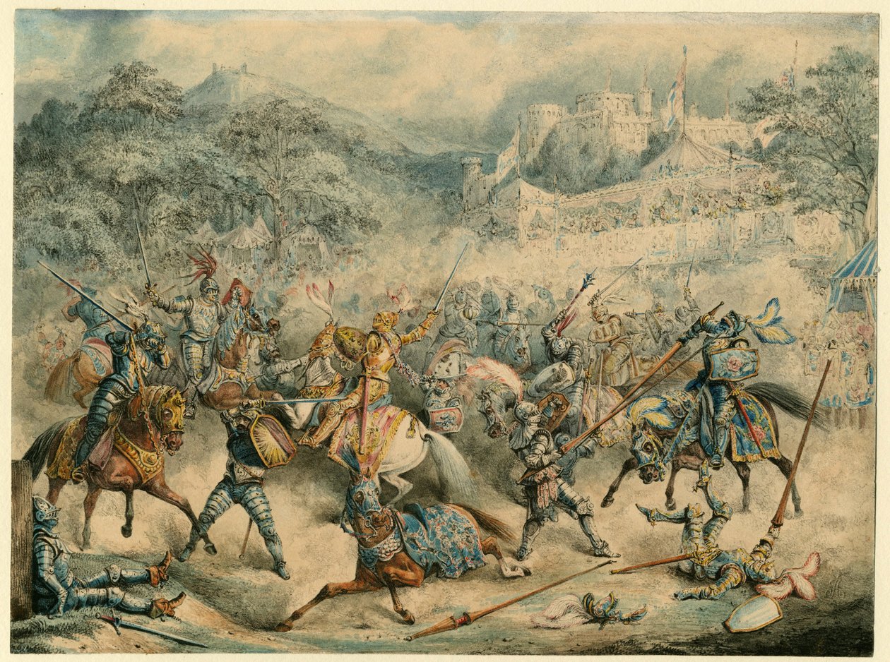 Ratsuritareiden turnaus, 1840 tekijältä Unbekannt