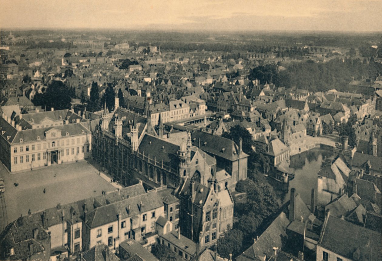 Kaupungintalo ja yleisnäkymä, c1910 tekijältä Unbekannt