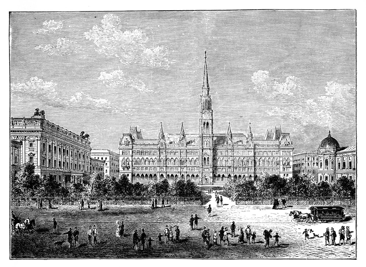 Kaupungintalo, Wien, Itävalta c1888 tekijältä Unbekannt