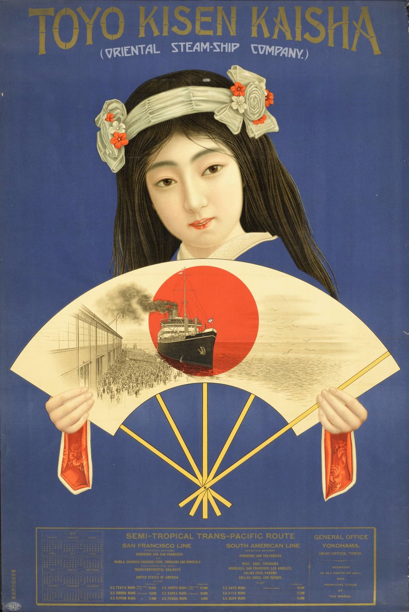 Toyo Steamship Company - Oriental l S tea p Company, Yokohama, 1917. tekijältä Unbekannt
