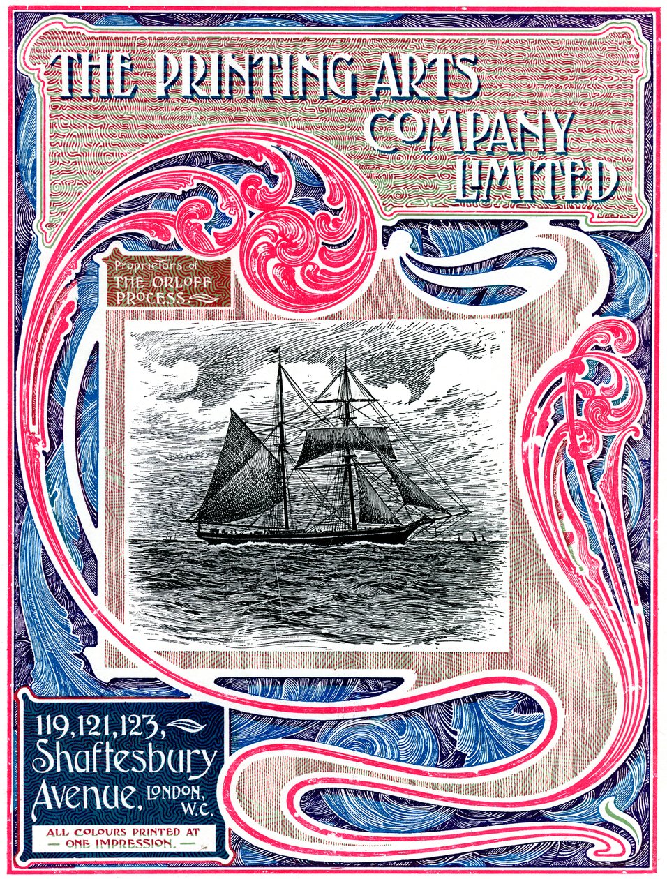 Kauppailmoitus The Printing Arts Company Limitedille, Lontoo, 1902-1903 tekijältä Unbekannt