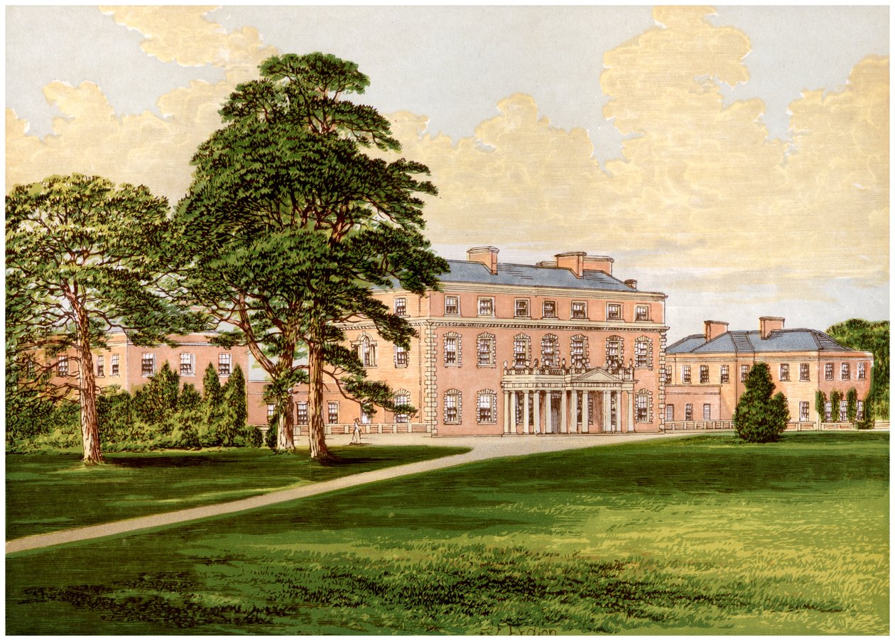 Trafalgar House, Wiltshire, Earl Nelsonin koti, vuodelta 1880 tekijältä Unbekannt