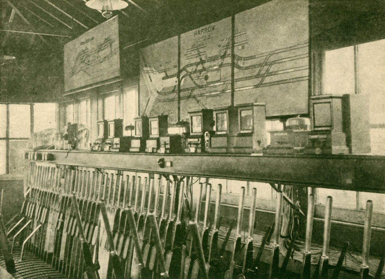 Junan liikekaavio Signal-Boxissa, Metropolitan Railway, 1930. tekijältä Unbekannt