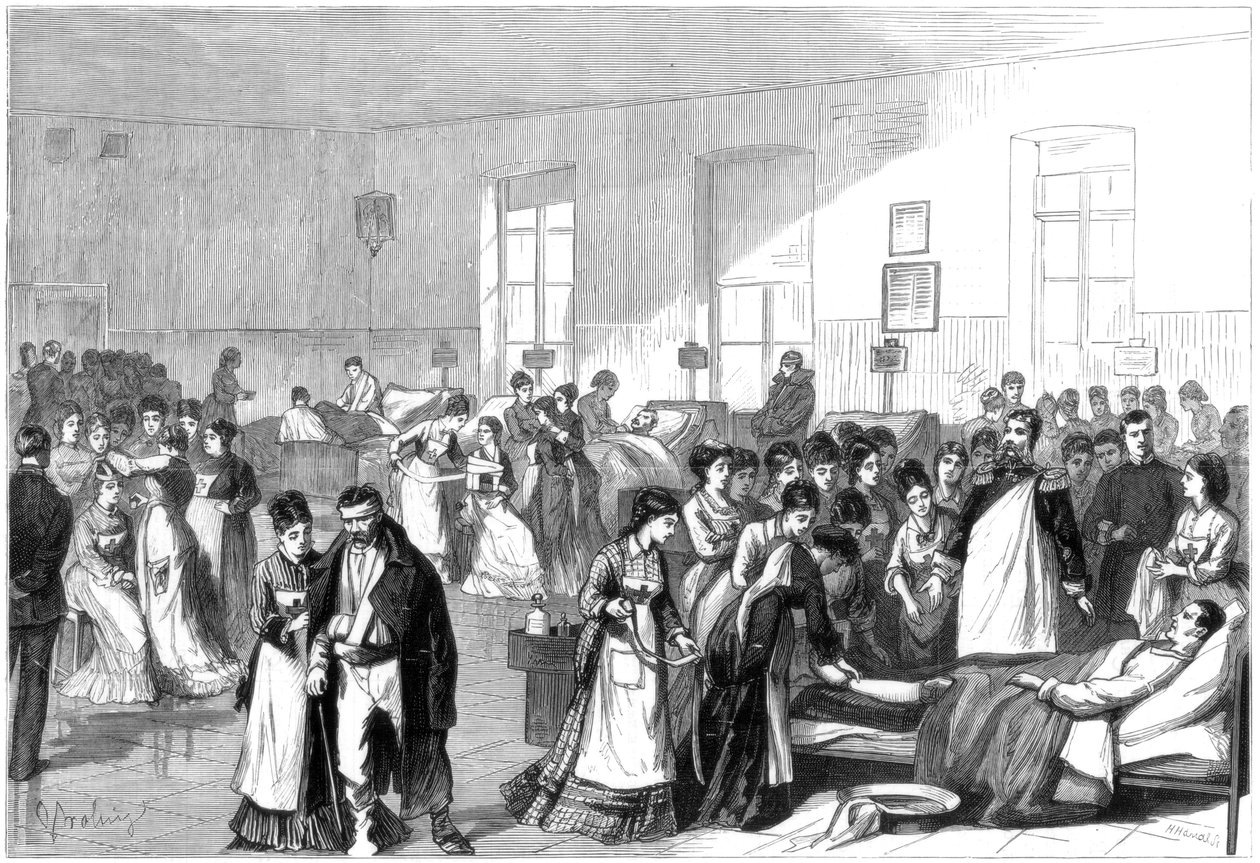 Naisten kouluttaminen sairaanhoitajiksi Pietarin sotasairaalassa, 1877 tekijältä Unbekannt