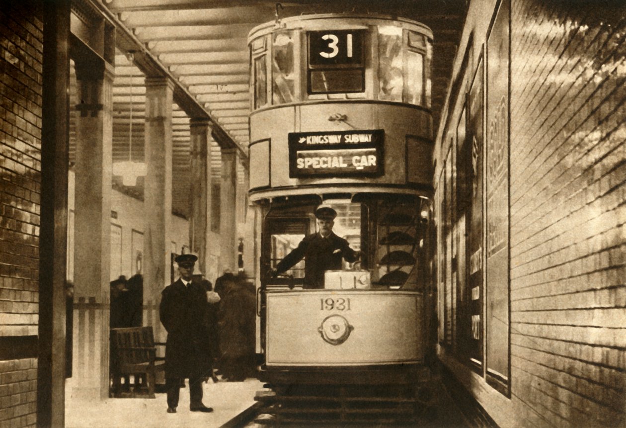 Raitiovaunu Kingswayn metrossa Lontoossa, 1931, 1933. tekijältä Unbekannt