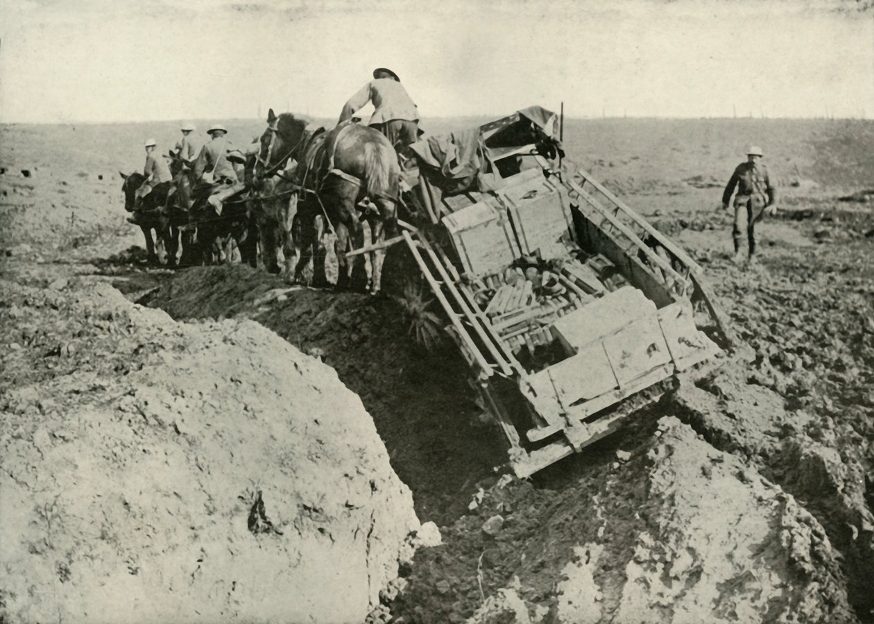 Kuljetusvaikeudet rintamalla, 1919. tekijältä Unbekannt