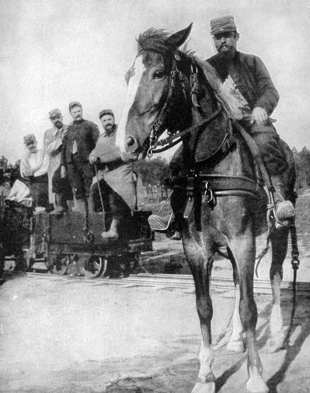 Kuljetus Argonnen metsässä, Ranskassa, 1915 tekijältä Unbekannt