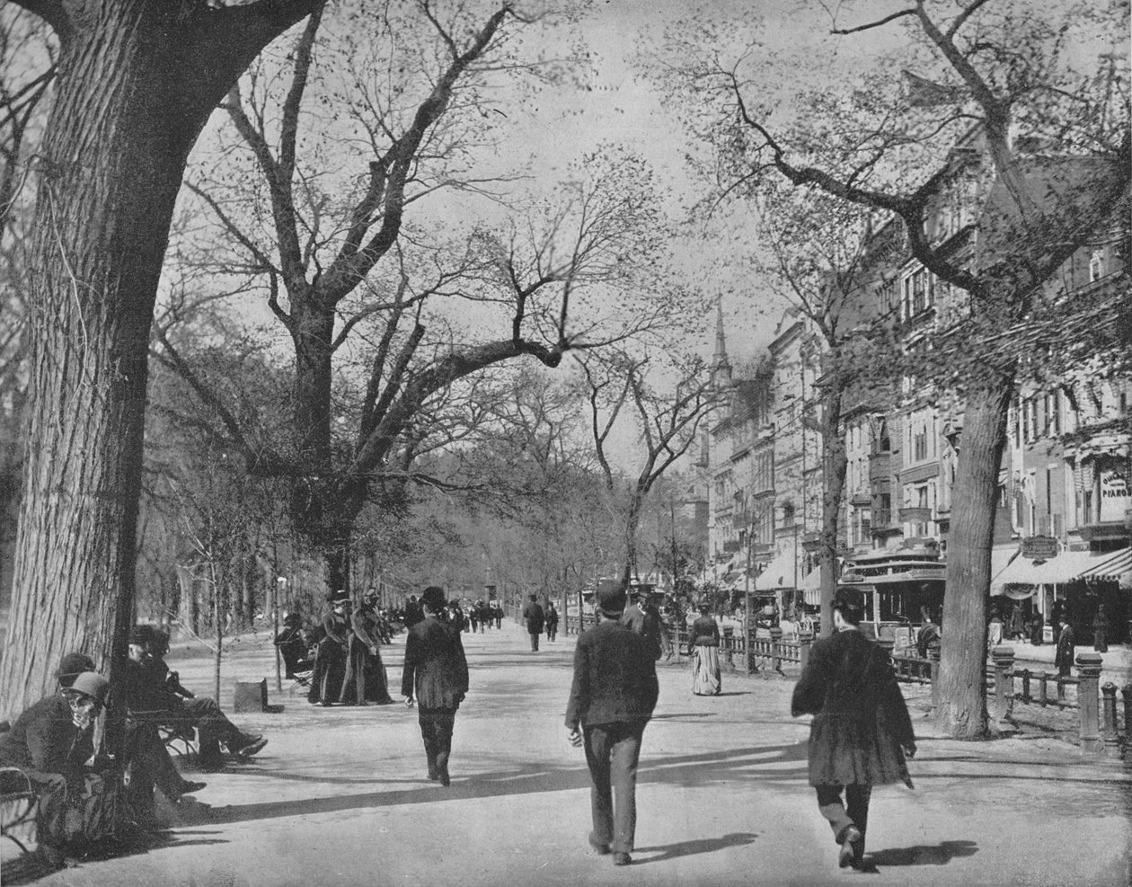 Tremont Street and The Common, Boston, 1897. tekijältä Unbekannt