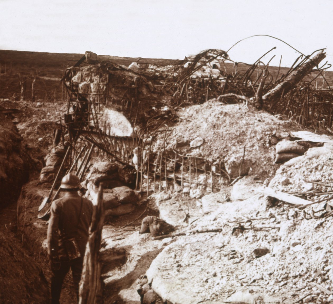 Trenches, Mont Haut, Pohjois-Ranska, c1914-c1918 tekijältä Unbekannt