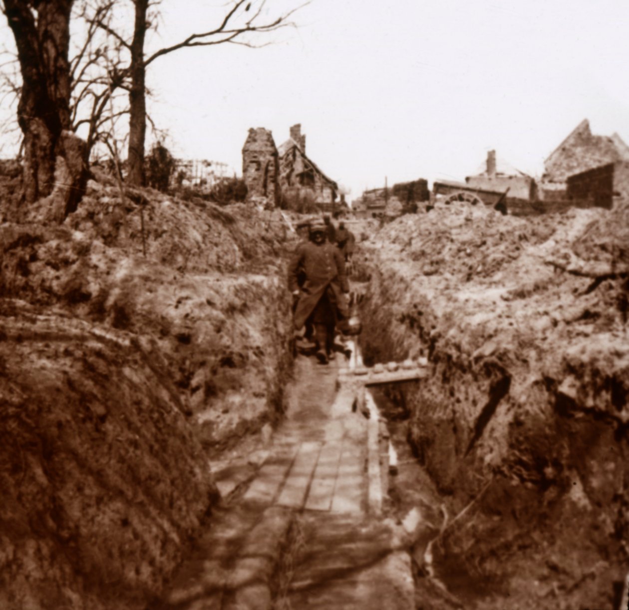 Trenches, Somme, Pohjois-Ranska, c1914-c1918 tekijältä Unbekannt