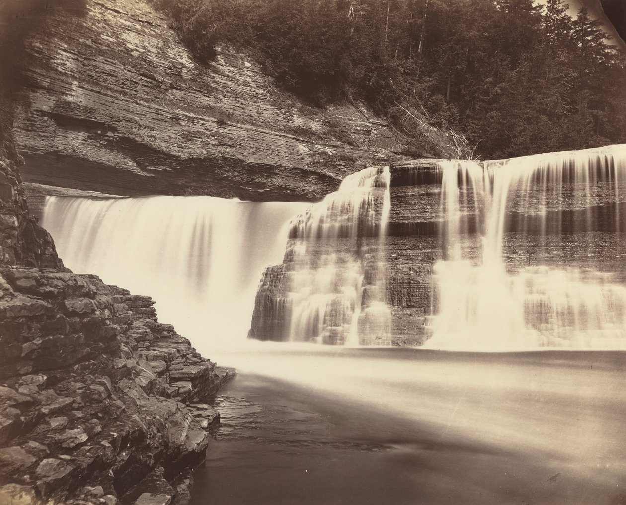 Trenton Falls, New York, n. 1870. tekijältä Unbekannt